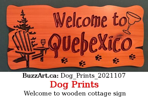 Welcome to wooden cottage sign